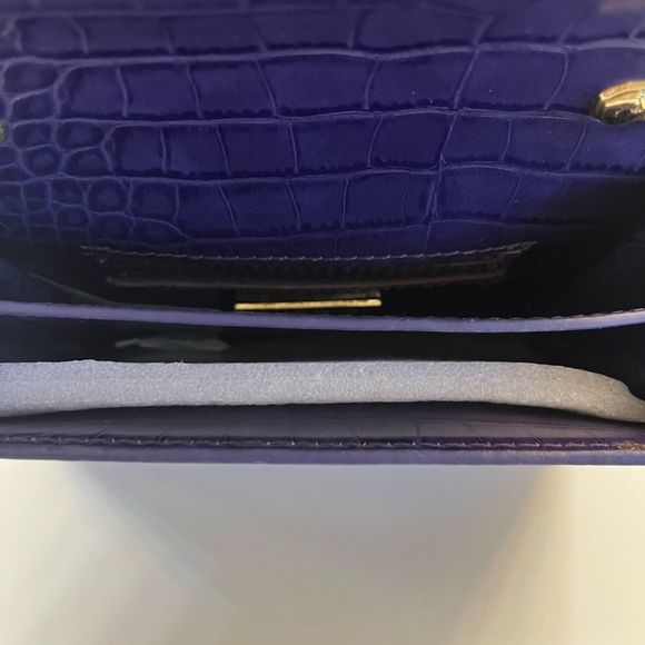 Belt Bag/ Crossbody- Embossed Reptile Pattern- Purple - Picture 9 of 11